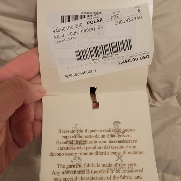 NWT Max Mara the Cube "Polar" reversible twill down jacket size 6 $1490 - Picture 4 of 6